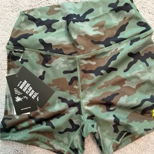 Flag Nor Fail women’s camo shorts